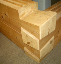 Угловое соединение бруса