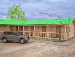 Гостиница из оцилиндрованного бревна