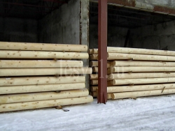 Производство оцилиндрованного бревна