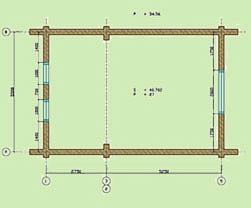План второго этажа деревянного сруба 6м х 8м, 2 этажа