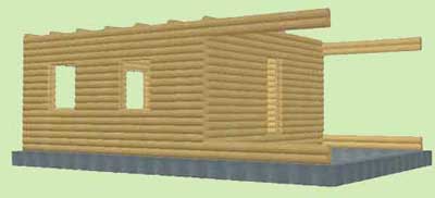 Сруб для дома или банни 6м х 6м х 3м