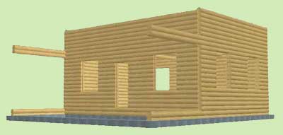 Сруб дома 6м х 8м х 4,2м