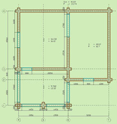 Первый этаж сруба. План первого этажа сруба