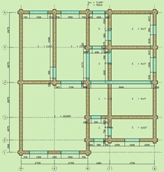 Первый этаж сруба. План первого этажа сруба