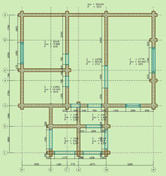 Первый этаж сруба. План первого этажа сруба