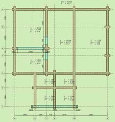 План второго этажа деревянного сруба